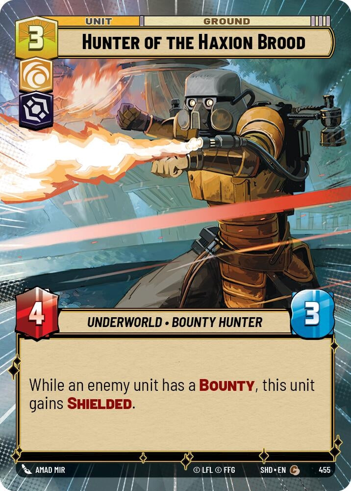Hunter of the Haxion Brood (Hyperspace) (455) (SHD) - Star Wars: Unlimited Single