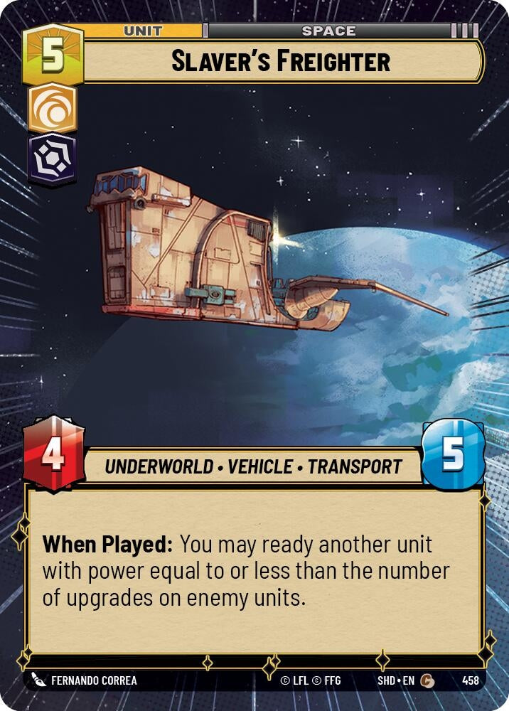 Slaver’s Freighter (Hyperspace) (458) (SHD) - Star Wars: Unlimited Single