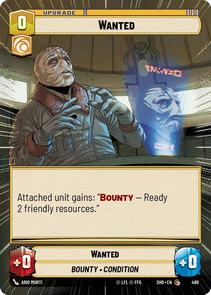 Wanted (Hyperspace) (489) (SHD) - Star Wars: Unlimited Single
