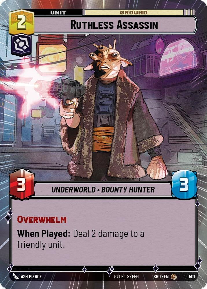 Ruthless Assassin (Hyperspace) (501) (SHD) - Star Wars: Unlimited Single