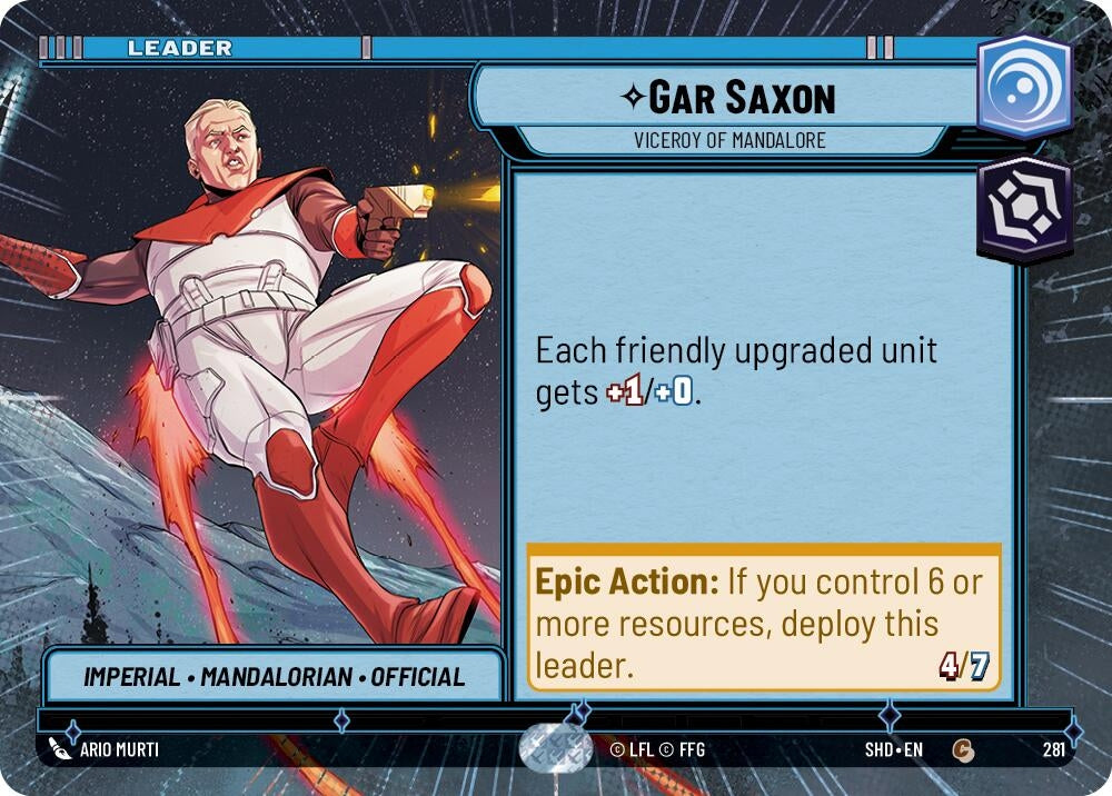 Gar Saxon - Viceroy of Mandalore (Hyperspace) (281) (SHD) - Star Wars: Unlimited Single