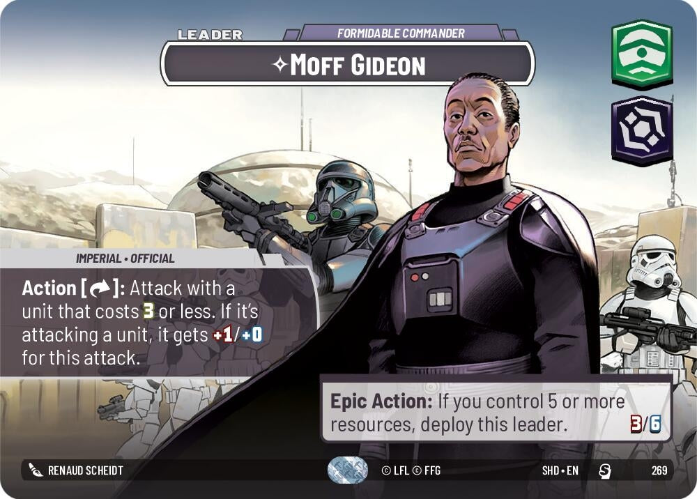 Moff Gideon - Formidable Commander (Showcase) (269) (SHD) - Star Wars: Unlimited Single