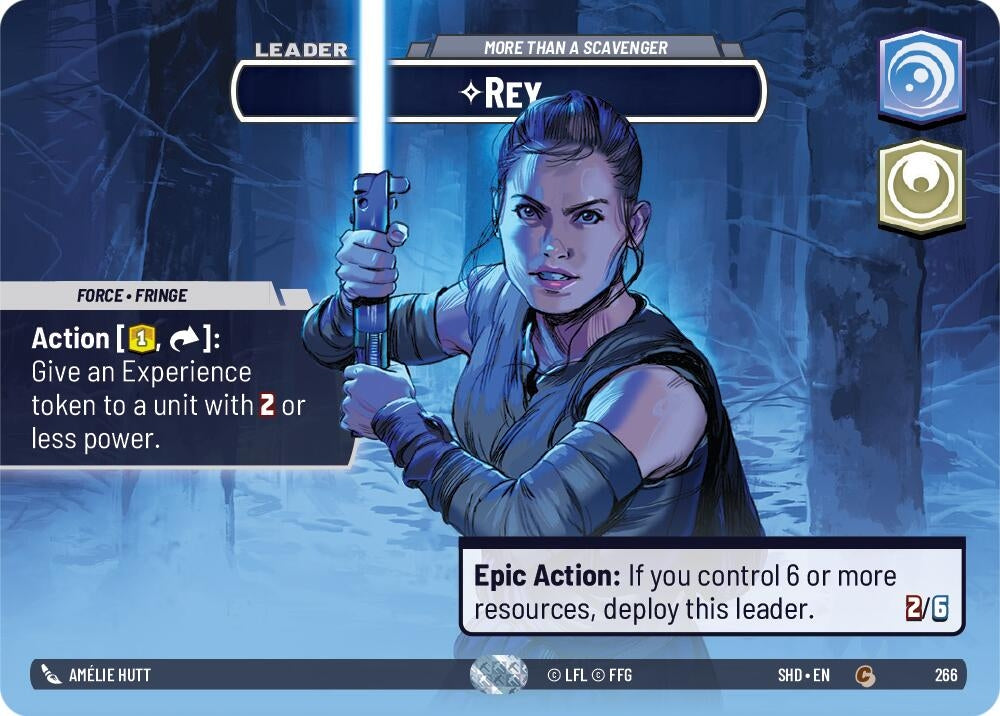 Rey - More Than a Scavenger (Showcase) (266) (SHD) - Star Wars: Unlimited Single