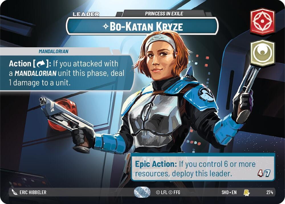 Bo-Katan Kryze - Princess in Exile (Showcase) (274) (SHD) - Star Wars: Unlimited Single