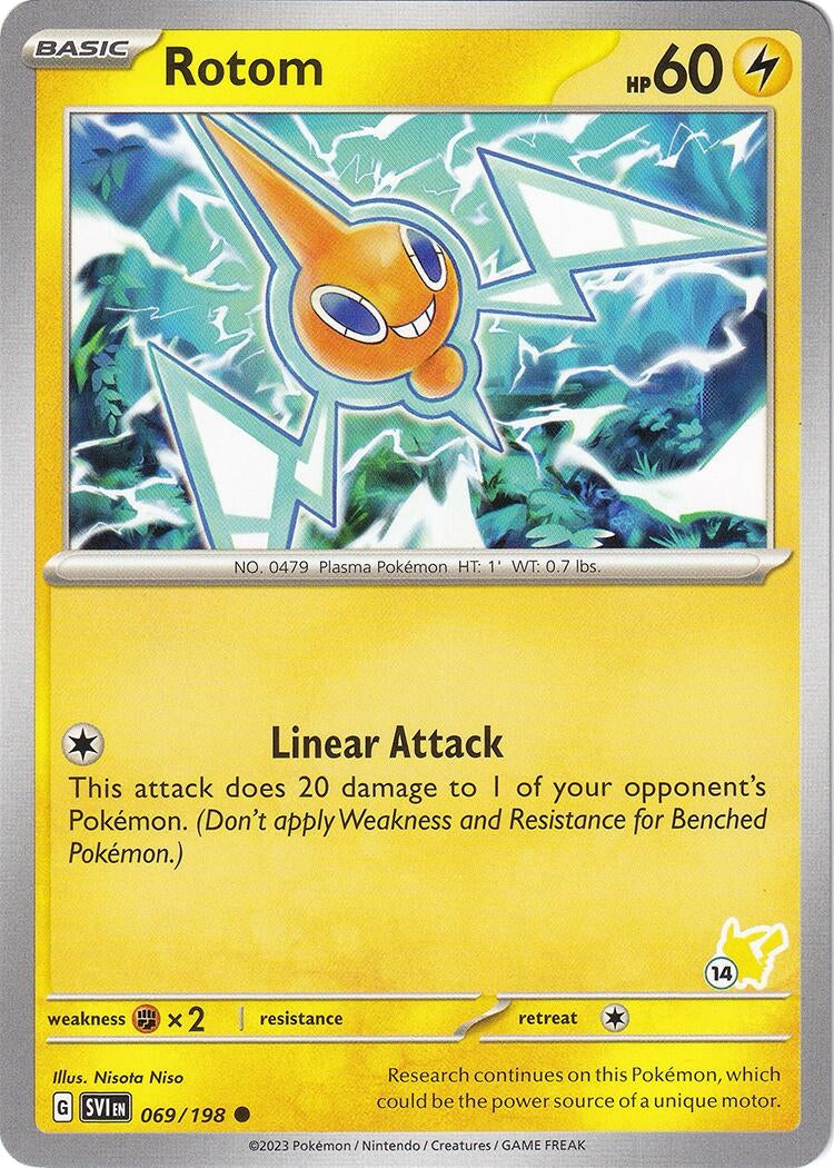 Image for Rotom - Pikachu 14 (069/198) (Battle Academy 2024) - Pokemon