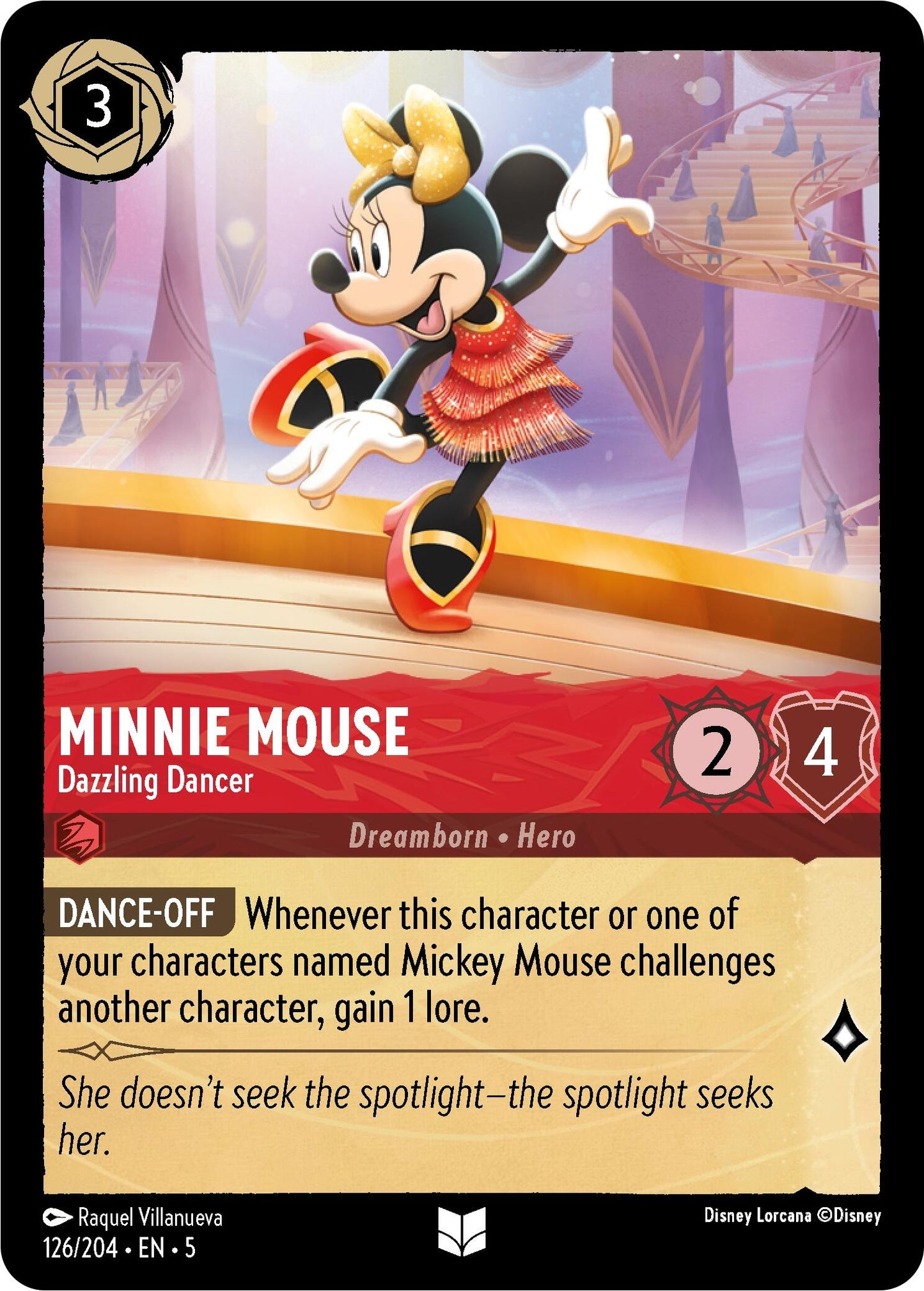 Minnie Mouse - Dazzling Dancer (126) (5) - Disney Lorcana Single