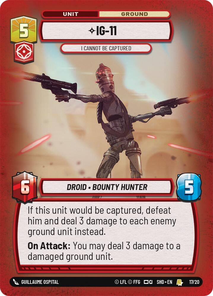 IG-11 - I Cannot Be Captured (17) (SHD-WPP) - Star Wars: Unlimited Single