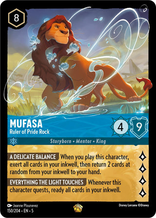 Mufasa - Ruler of Pride Rock (150) (5) - Disney Lorcana Single