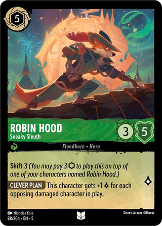 Robin Hood - Sneaky Sleuth (88) (5) - Disney Lorcana Single