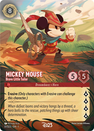 Mickey Mouse - Brave Little Tailor (Extended Art) (1) (D23) - Disney Lorcana Single