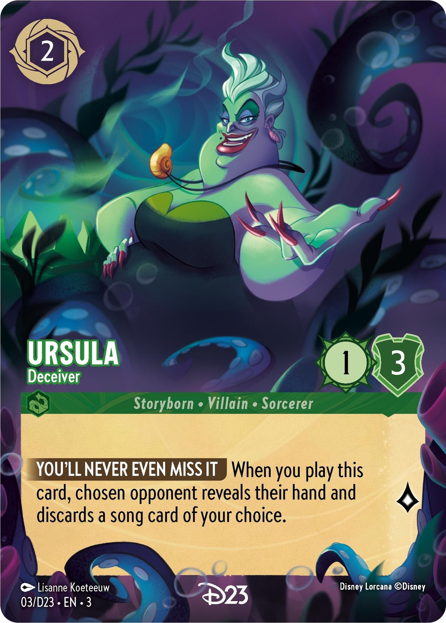 Ursula - Deceiver (3) (D23) - Disney Lorcana Single