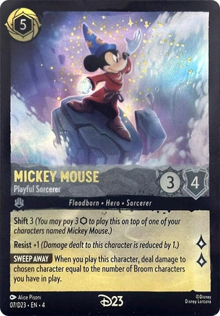 Mickey Mouse - Playful Sorcerer (7) (D23) - Disney Lorcana Single