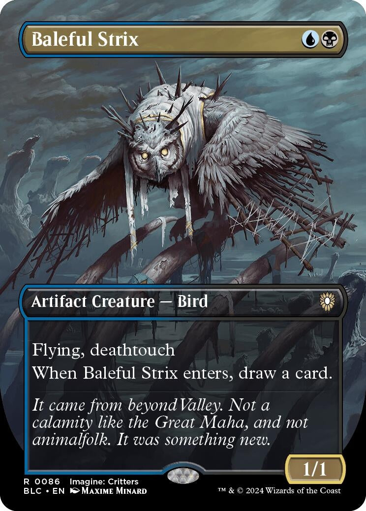 Image for Baleful Strix (Borderless) (86) (Bloomburrow) - Magic: The Gathering