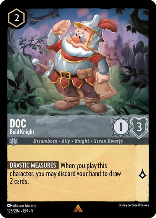 Doc - Bold Knight (193) (5) - Disney Lorcana Single