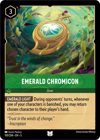 Emerald Chromicon (100) (5) - Disney Lorcana Single