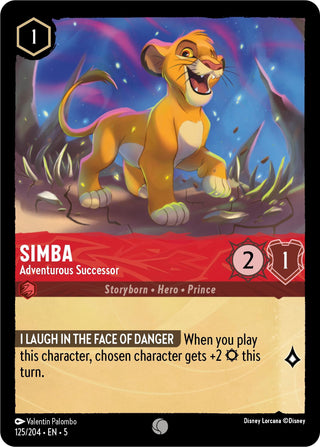 Simba - Adventurous Successor (125) (5) - Disney Lorcana Single