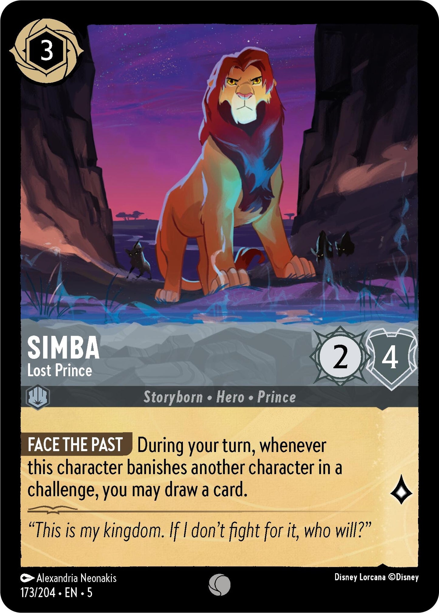 Simba - Lost Prince (173) (5) - Disney Lorcana Single