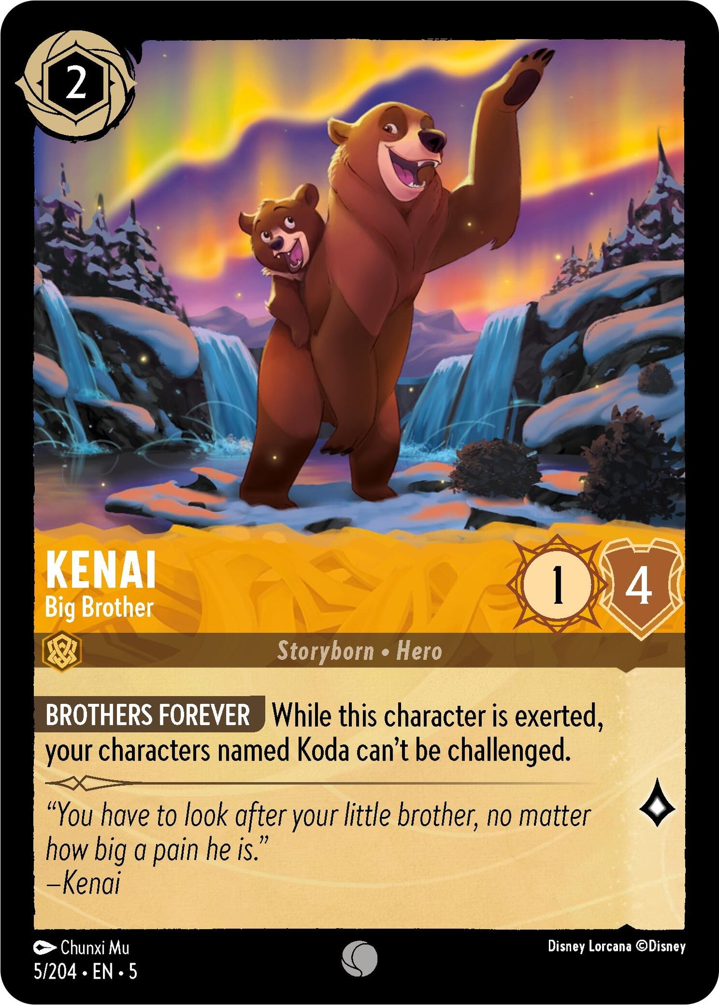 Kenai - Big Brother (5) (5) - Disney Lorcana Single