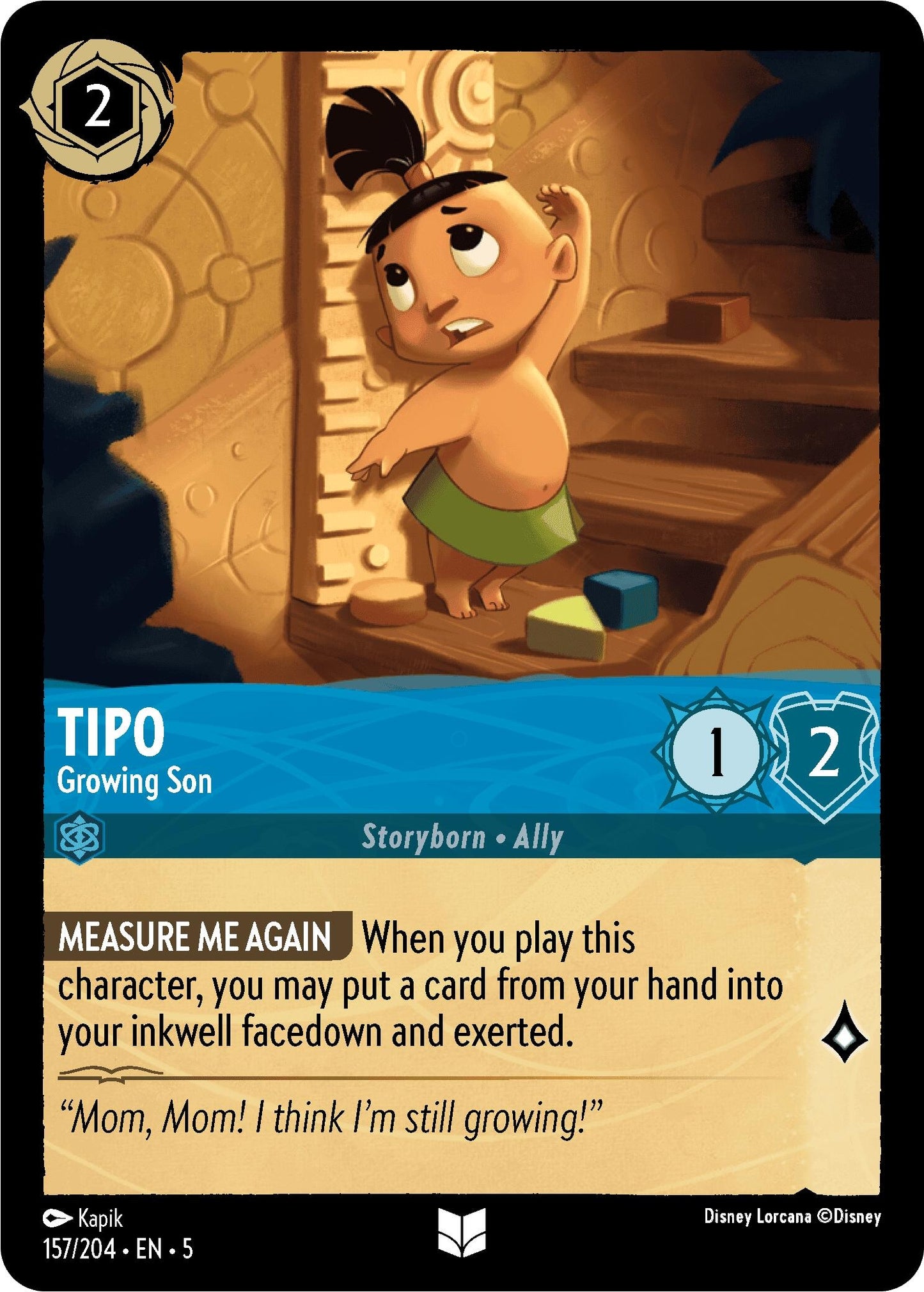 Tipo - Growing Son (157) (5) - Disney Lorcana Single