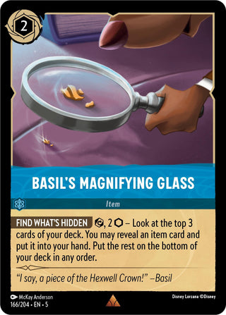 Basil’s Magnifying Glass (166) (5) - Disney Lorcana Single