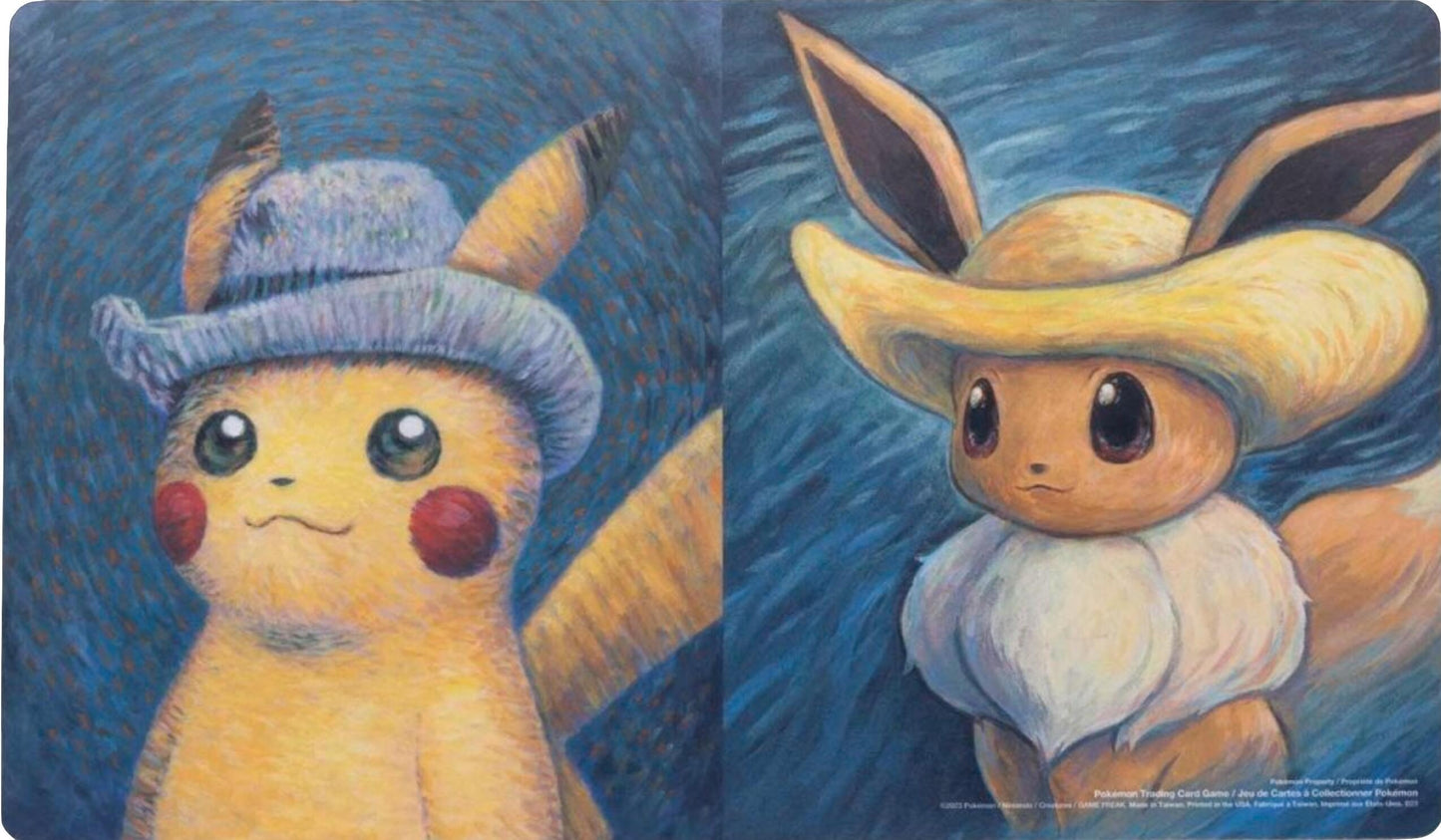 Pokemon TCG: Pokémon Center × Van Gogh Museum: Pikachu & Eevee Inspired by Vincent’s Self-Portraits Playmat - Playmats