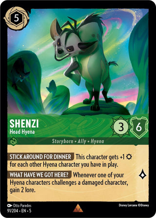 Shenzi - Head Hyena (91) (5) - Disney Lorcana Single