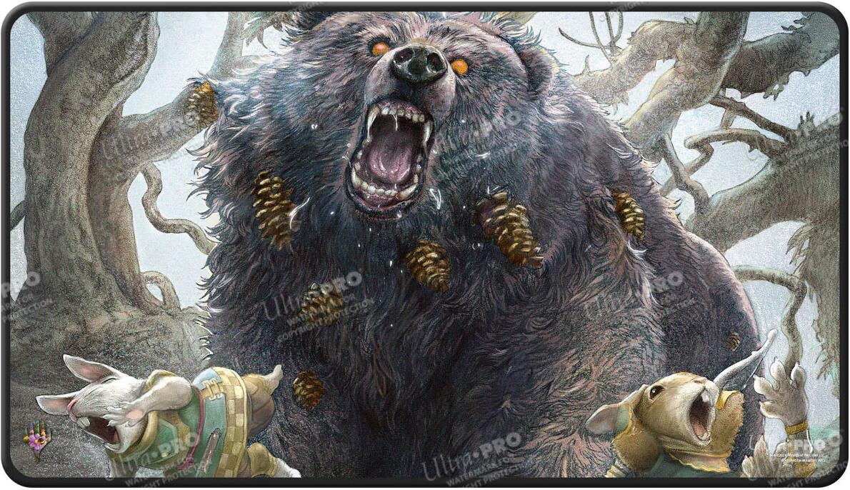 Bloomburrow Black Stitched Standard Gaming Playmat for Magic: The Gathering - Lumra Bellow of the Woods - Playmats