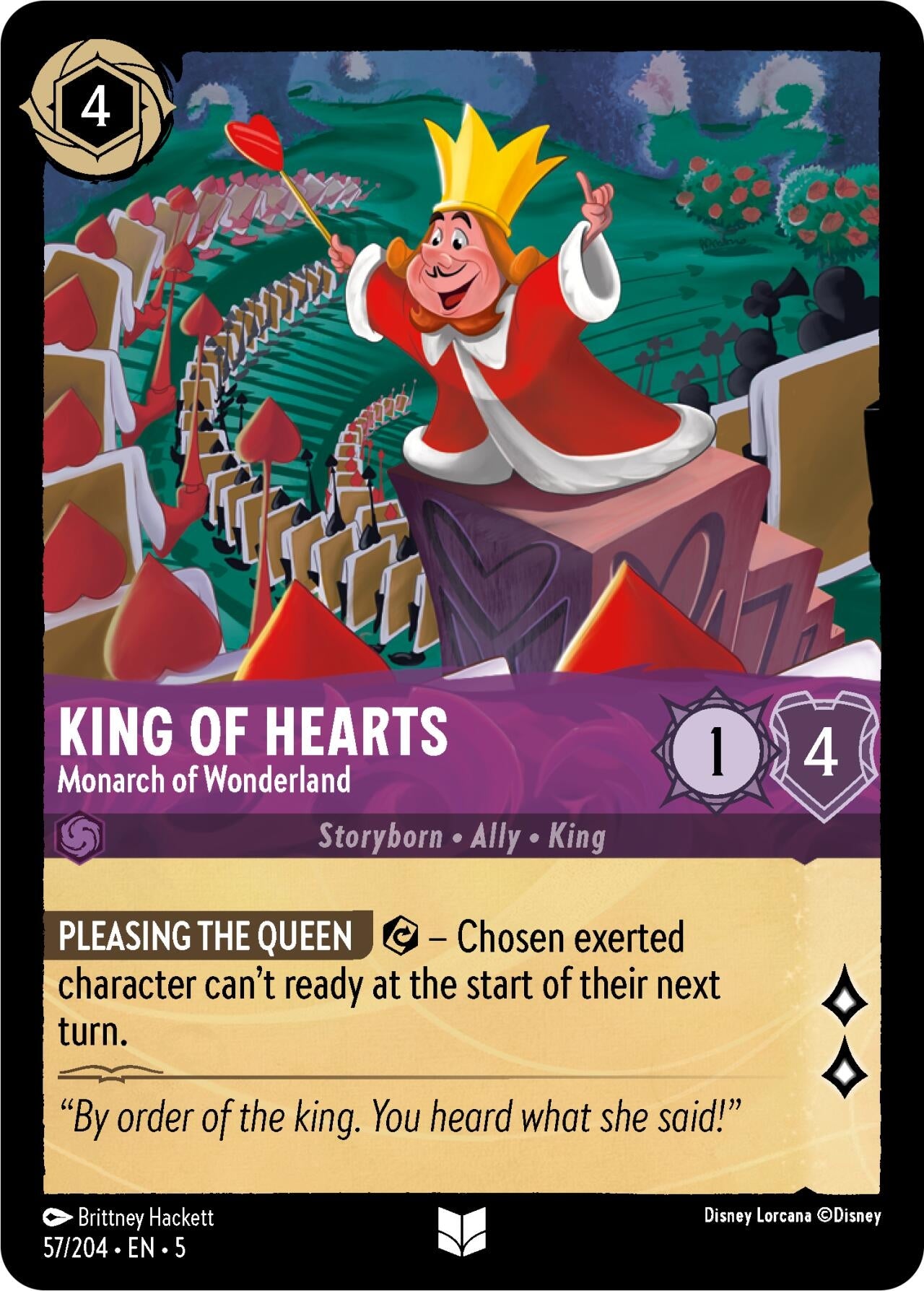 King of Hearts - Monarch of Wonderland (57) (5) - Disney Lorcana Single