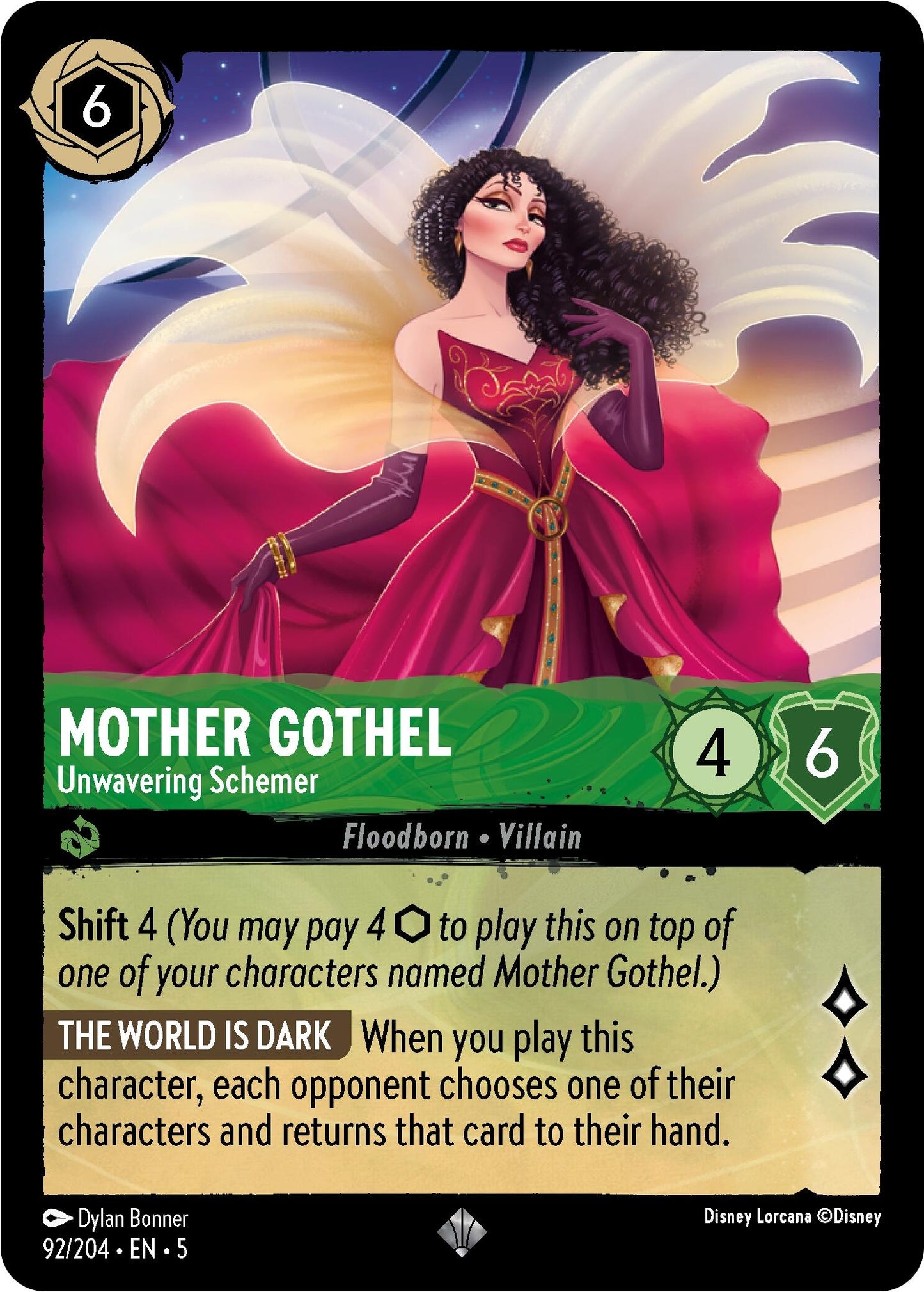 Mother Gothel - Unwavering Schemer (92) (5) - Disney Lorcana Single