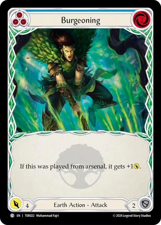 Burgeoning (Blue) (22) - Flesh and Blood TCG Single