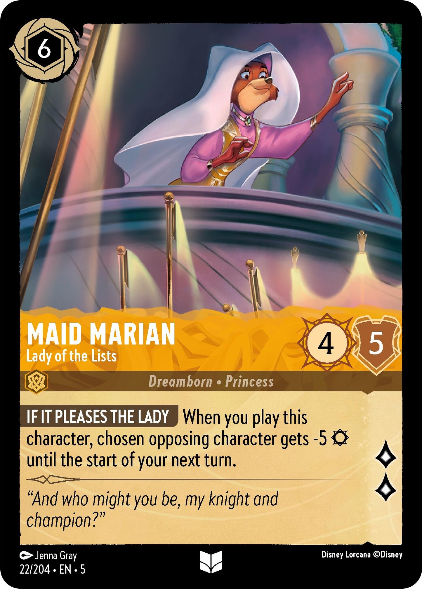Maid Marian - Lady of the Lists (22) (5) - Disney Lorcana Single