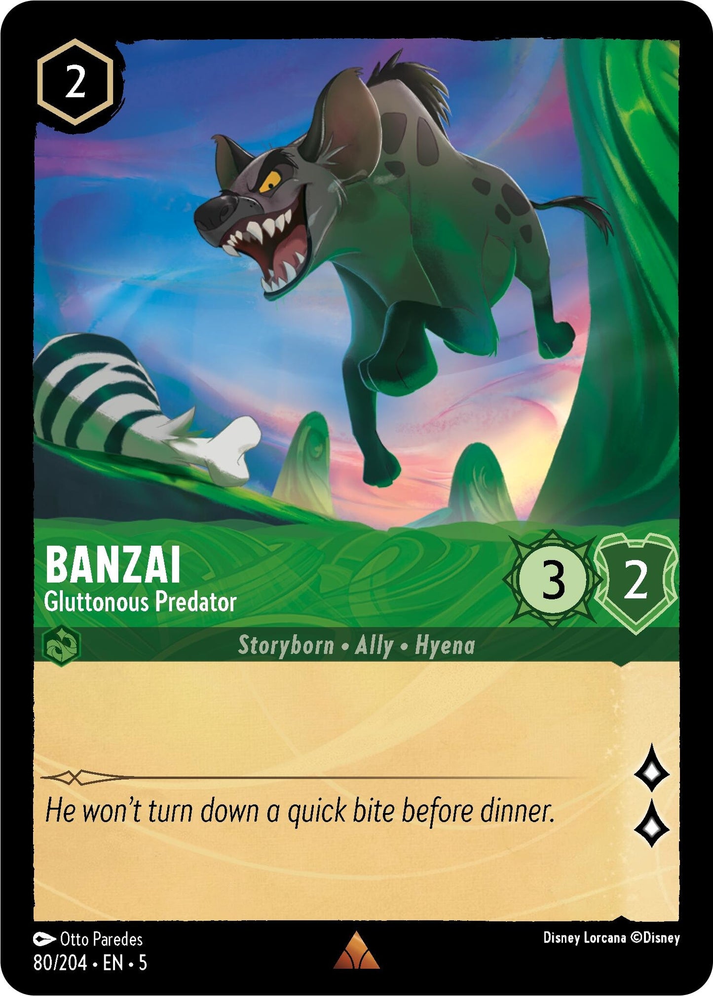 Banzai - Gluttonous Predator (80) (5) - Disney Lorcana Single