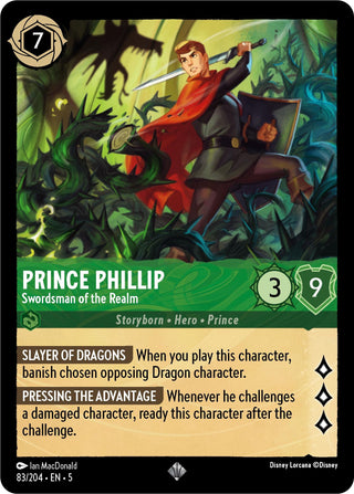 Prince Phillip - Swordsman of the Realm (83) (5) - Disney Lorcana Single