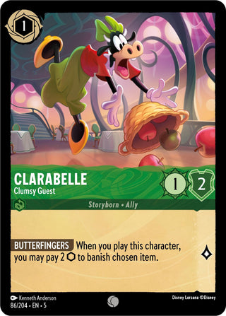 Clarabelle - Clumsy Guest (86) (5) - Disney Lorcana Single
