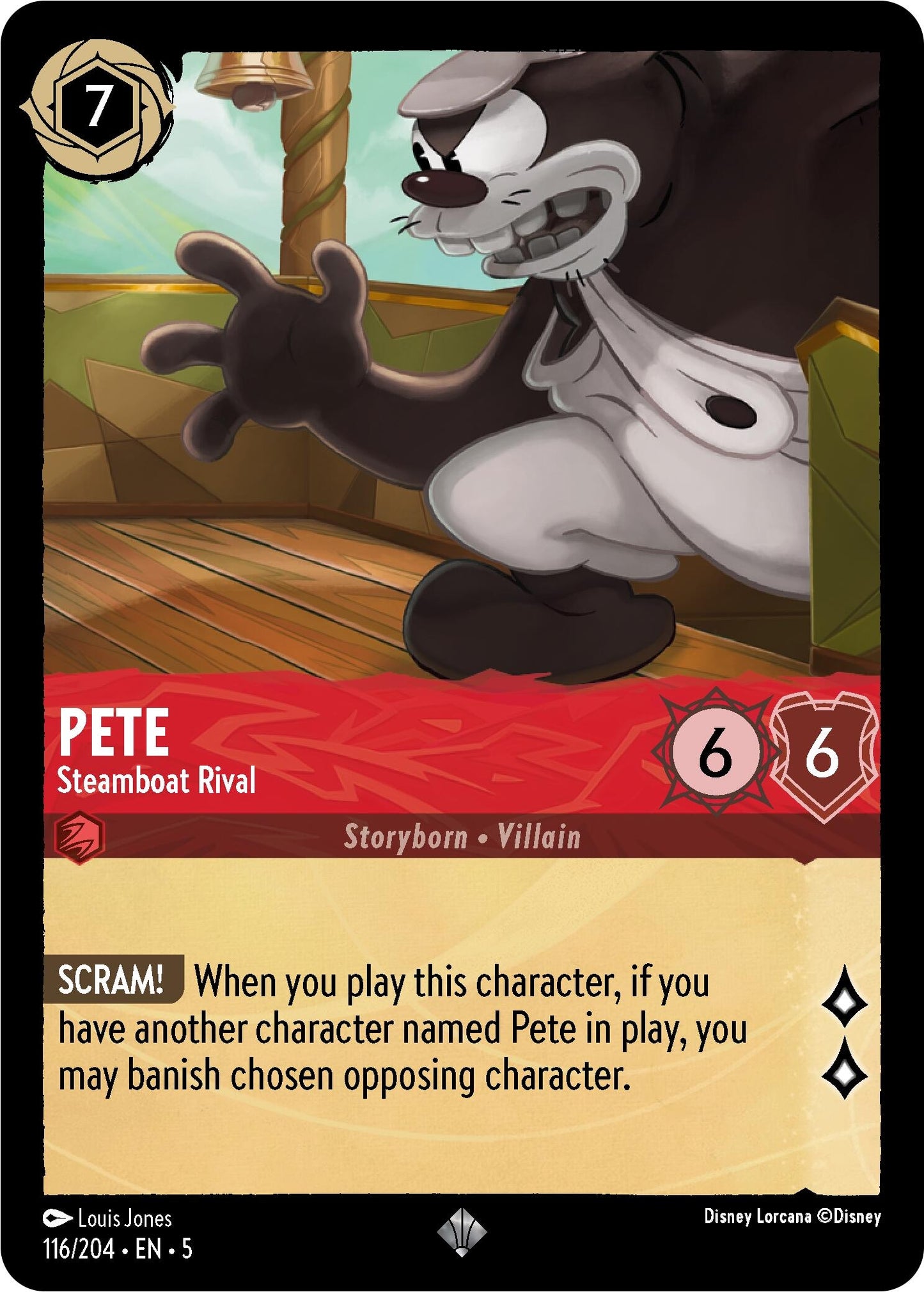 Pete - Steamboat Rival (116) (5) - Disney Lorcana Single