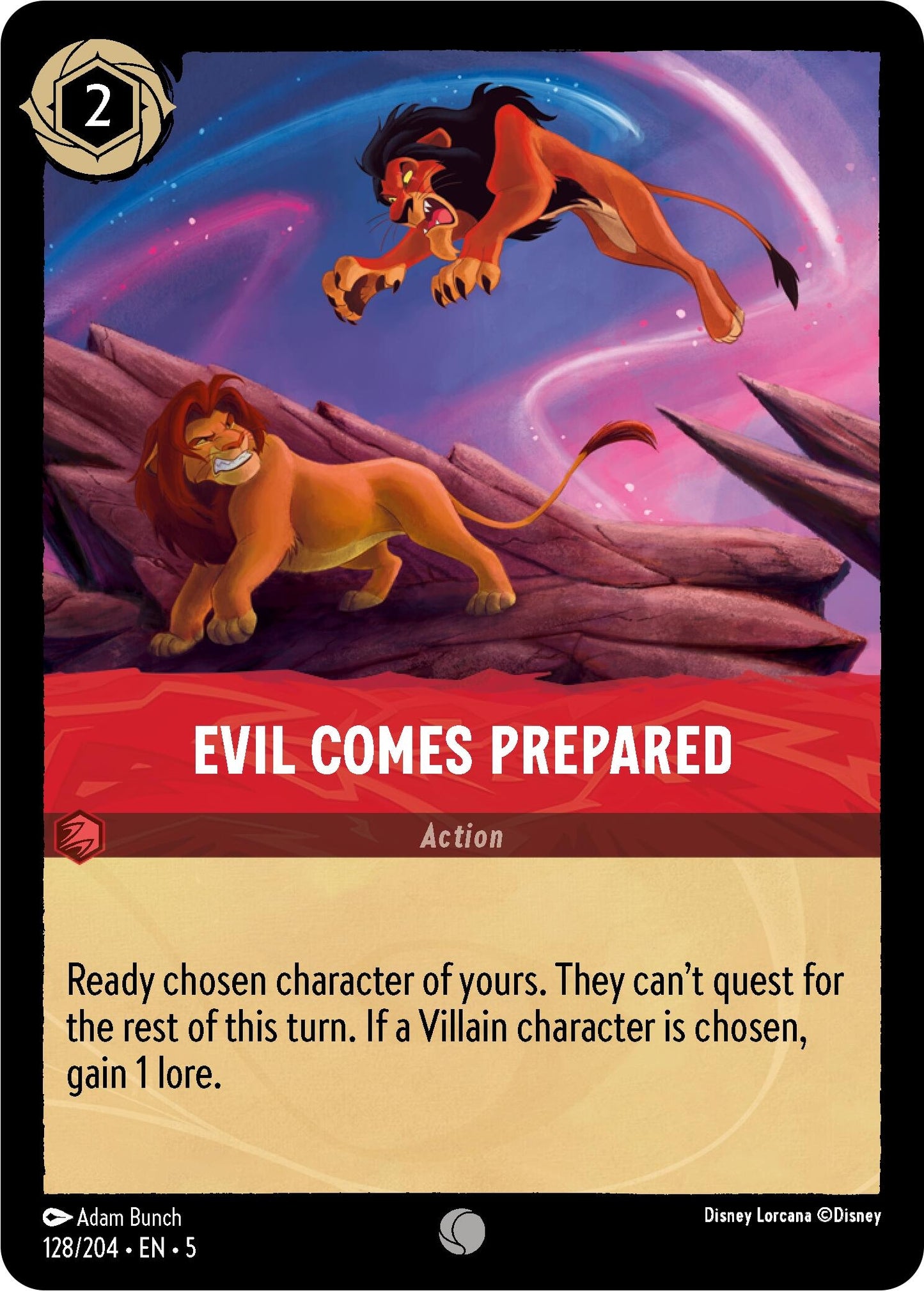 Evil Comes Prepared (128) (5) - Disney Lorcana Single