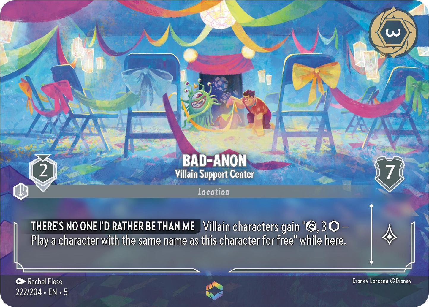 Bad-Anon - Villain Support Center (Enchanted) (222) (5) - Disney Lorcana Single