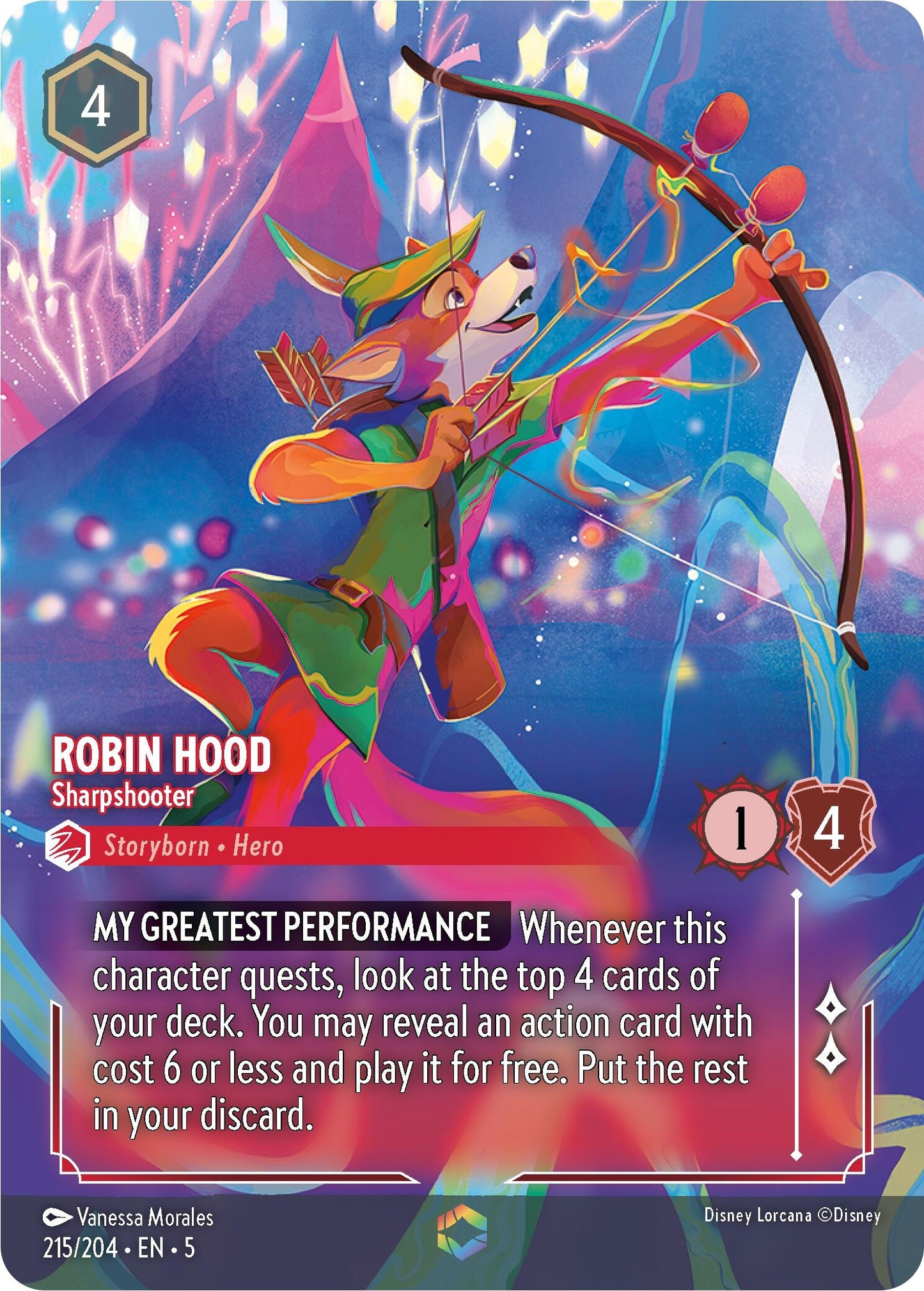 Robin Hood - Sharpshooter (Enchanted) (215) (5) - Disney Lorcana Single