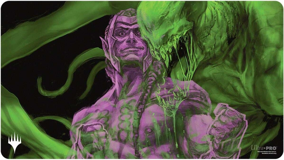 Duskmourn Playmat for Magic: The Gathering - Alt Art Key Character Mythic 2 (Tyvar the Pummeler - Double Exposure Alt)