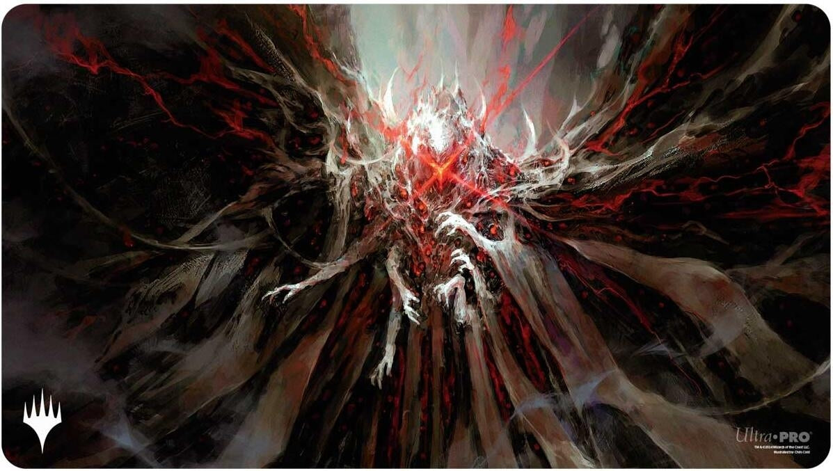 Duskmourn Playmat for Magic: The Gathering - Commander A (Valgavoth Harrower of Souls) - Playmats Sealed