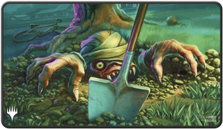 Duskmourn Black Stitched Playmat for Magic: The Gathering - Special Guest - Guest Artist 1 (Exhume) - Playmats Sealed