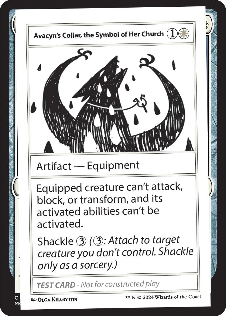 Image for Avacyn's Collar, the Symbol of Her Church (Mystery Booster 2 Playtest Cards) - Magic: The Gathering