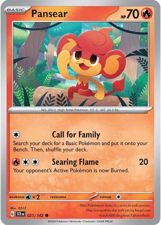 Image for Pansear (021/142) (SV07: Stellar Crown) - Pokemon