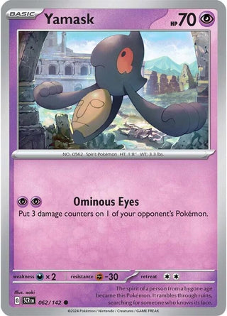 Image for Yamask (062/142) (SV07: Stellar Crown) - Pokemon