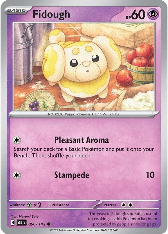 Image for Fidough (066/142) (SV07: Stellar Crown) - Pokemon