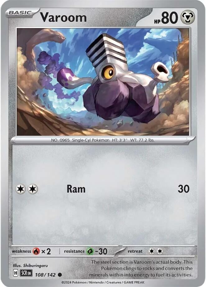 Image for Varoom (108/142) (SV07: Stellar Crown) - Pokemon