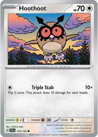 Image for Hoothoot (114/142) (SV07: Stellar Crown) - Pokemon