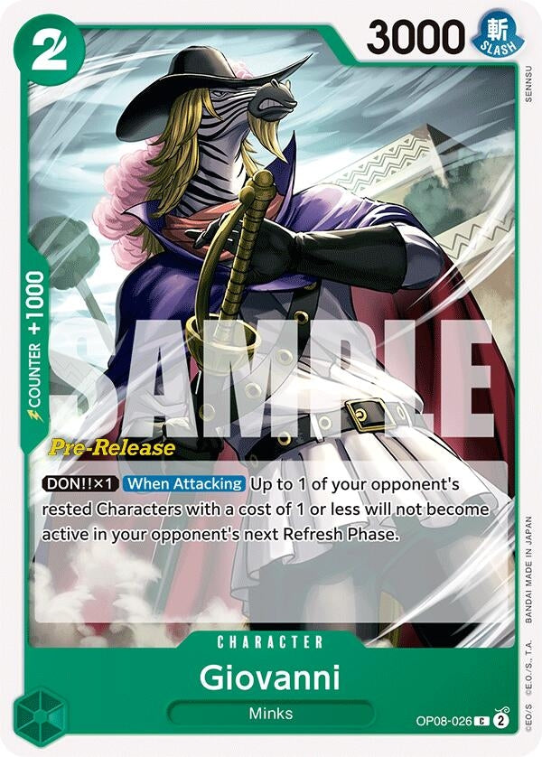 Giovanni (8026) (OP08 PRE) - One Piece Card Game Single