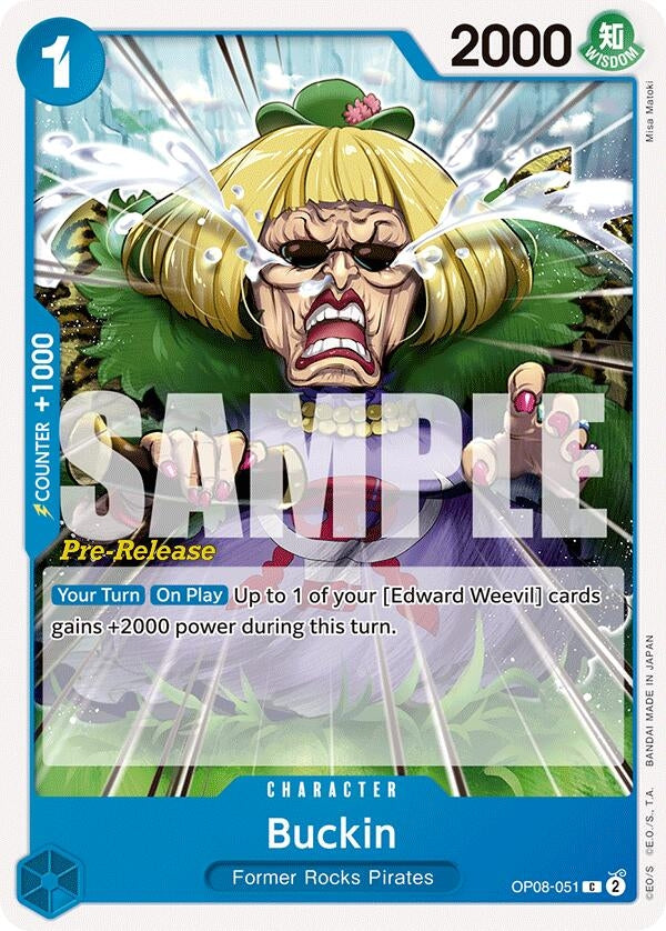 Buckin (8051) (OP08 PRE) - One Piece Card Game Single