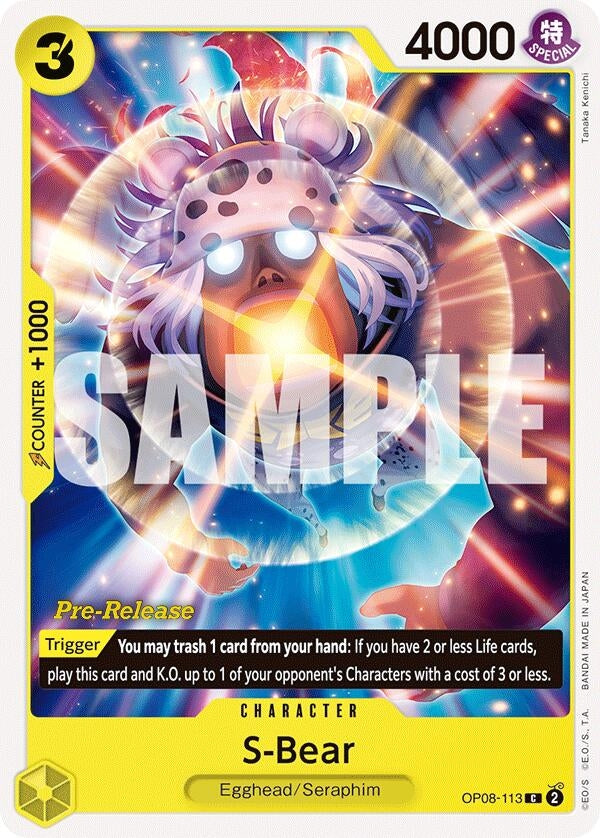 S-Bear (8113) (OP08 PRE) - One Piece Card Game Single